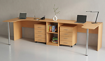 Письменный стол для двоих Вента 76 BMS