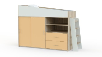 Кровать-чердак Дождик BMS с лестницей