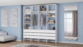 Стеллаж для одежды Мирта 64 BMS по индивидуальному размеру