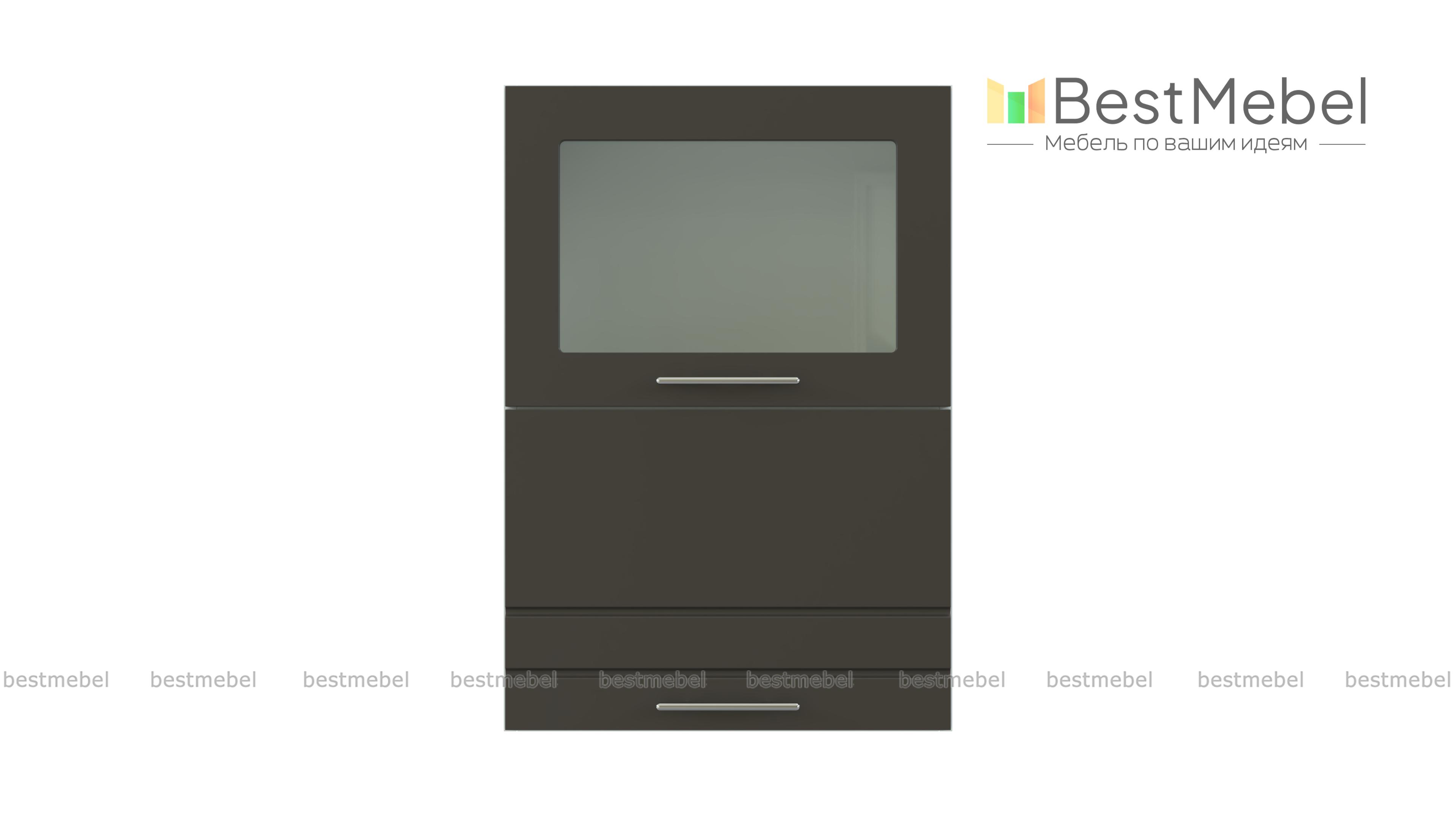 Шкаф  Олимпия  навесной горизонтальный со стеклом BMS - Фото