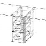 Чертеж Стол-тумба Локи BMS