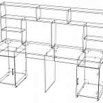 Схема сборки Письменный стол Лайт-12 с надстройков BMS