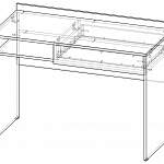 Чертеж Письменный стол МДК 4.14 модуль 94 BMS
