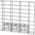Чертеж Шкаф книжный Маркус-10.1 BMS