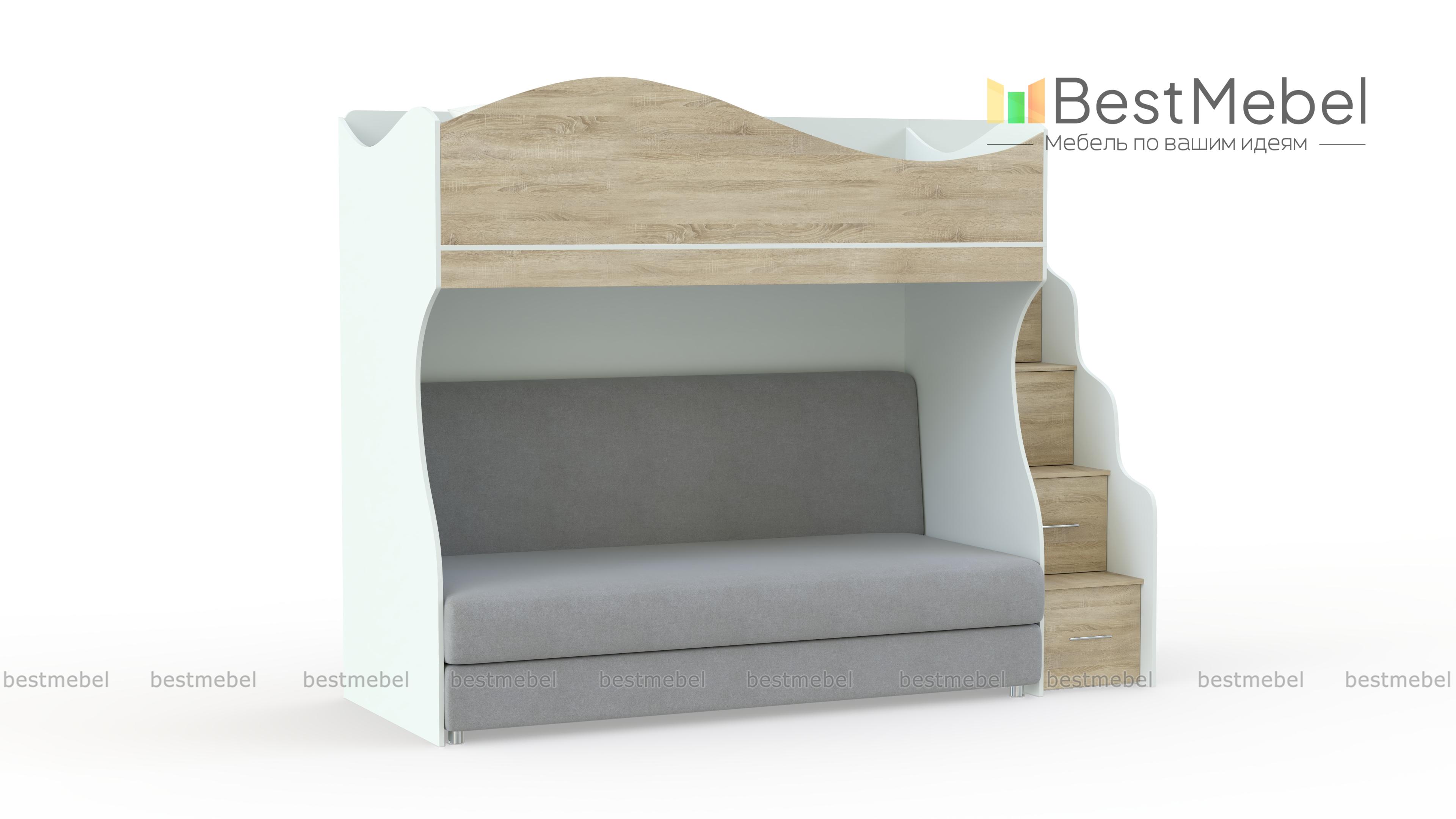 Детская кровать с диваном Дон Кихот 15 BMS - Фото