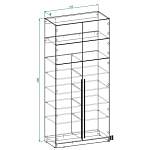 Шкаф распашной Айва 15 BMS(Белье - Белье (4 полки) (2))