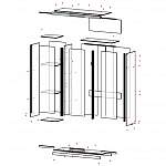 Чертеж Шкаф-купе СП-4508 BMS