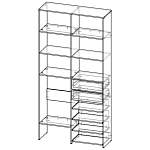 Схема сборки Стеллаж для одежды Мирта 86 BMS