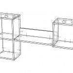 Чертеж Полка навесная Ристо 4 BMS