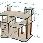 Схема сборки Стол письменный  Ирма 5 BMS