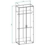 Распашной шкаф Bauhaus 8-2 BMS(Платяной отсек (станд. 2))