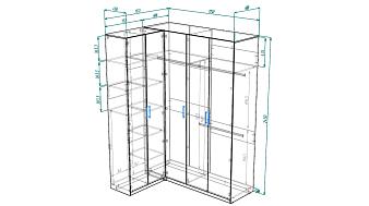 Шкаф угловой  (1750х2450х1372)
