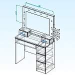 Чертеж Туалетный столик Дарина 4 BMS
