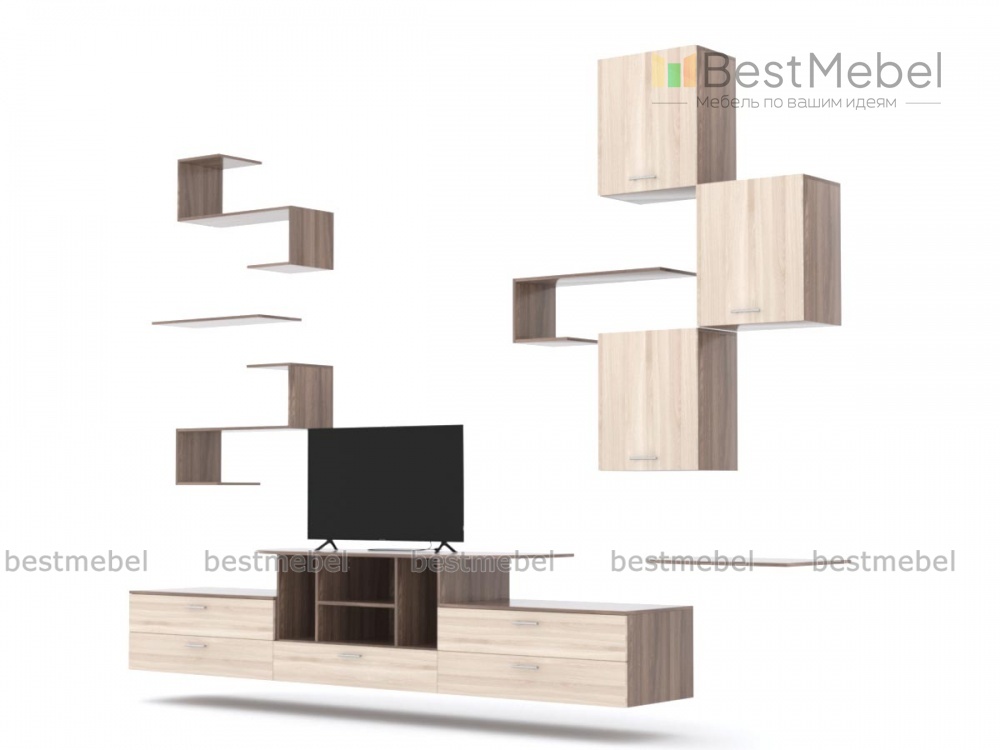 Стенка с рабочим местом Мейси BMS