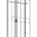 Чертеж Шкаф для одежды МС-101 BMS