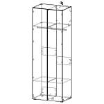 Распашной шкаф Bauhaus 8-2 BMS(Платье - Платье (2 полки) (2))