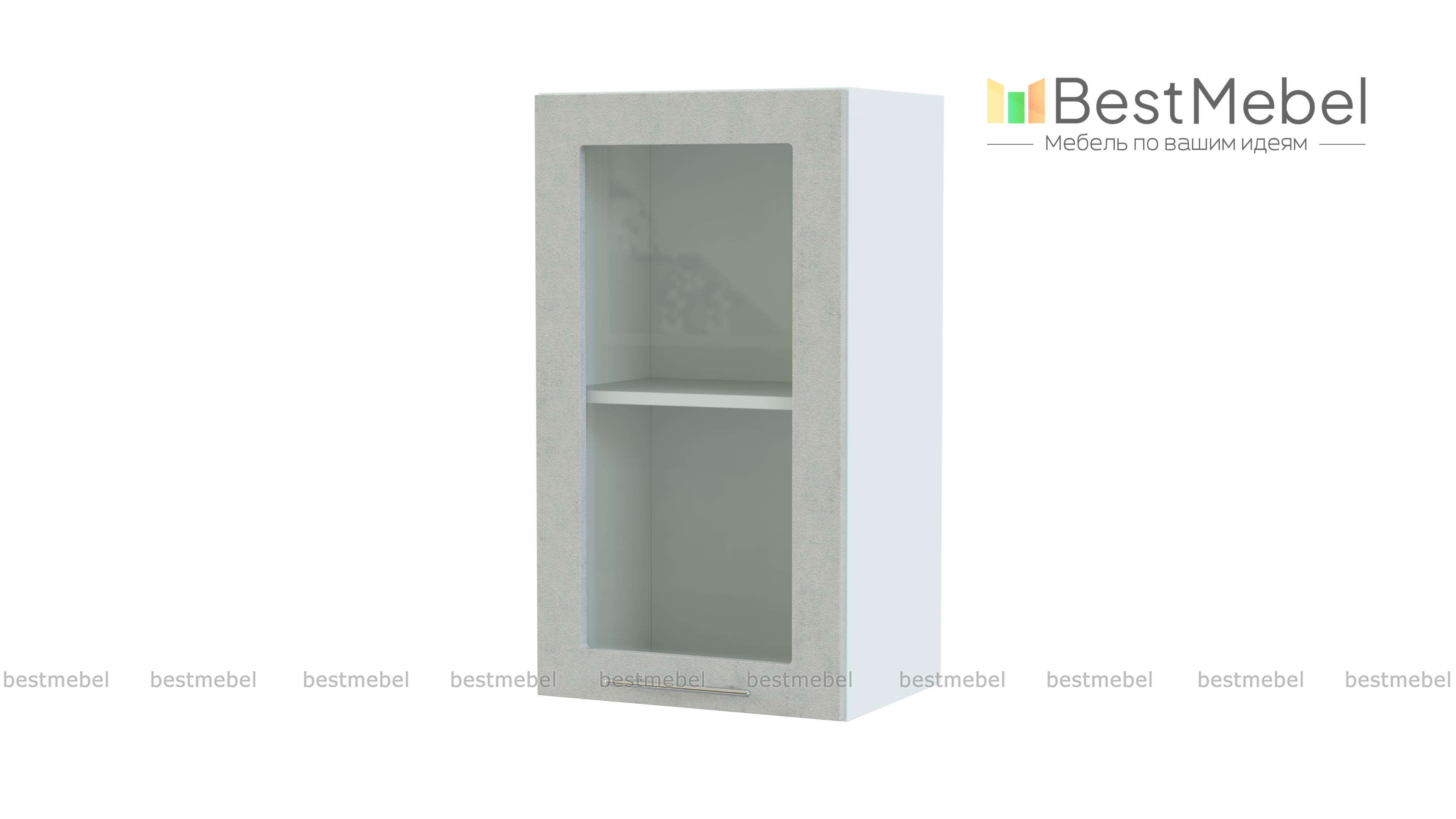 Шкаф верхний со стеклом 300 Капля BMS - Фото