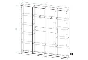 Шкаф распашной Интарс 4 (2400х2500х300)
