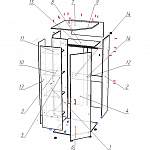 Чертеж Шкаф угловой Каролина BMS