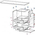 Схема сборки Маникюрный стол Медина 9 BMS