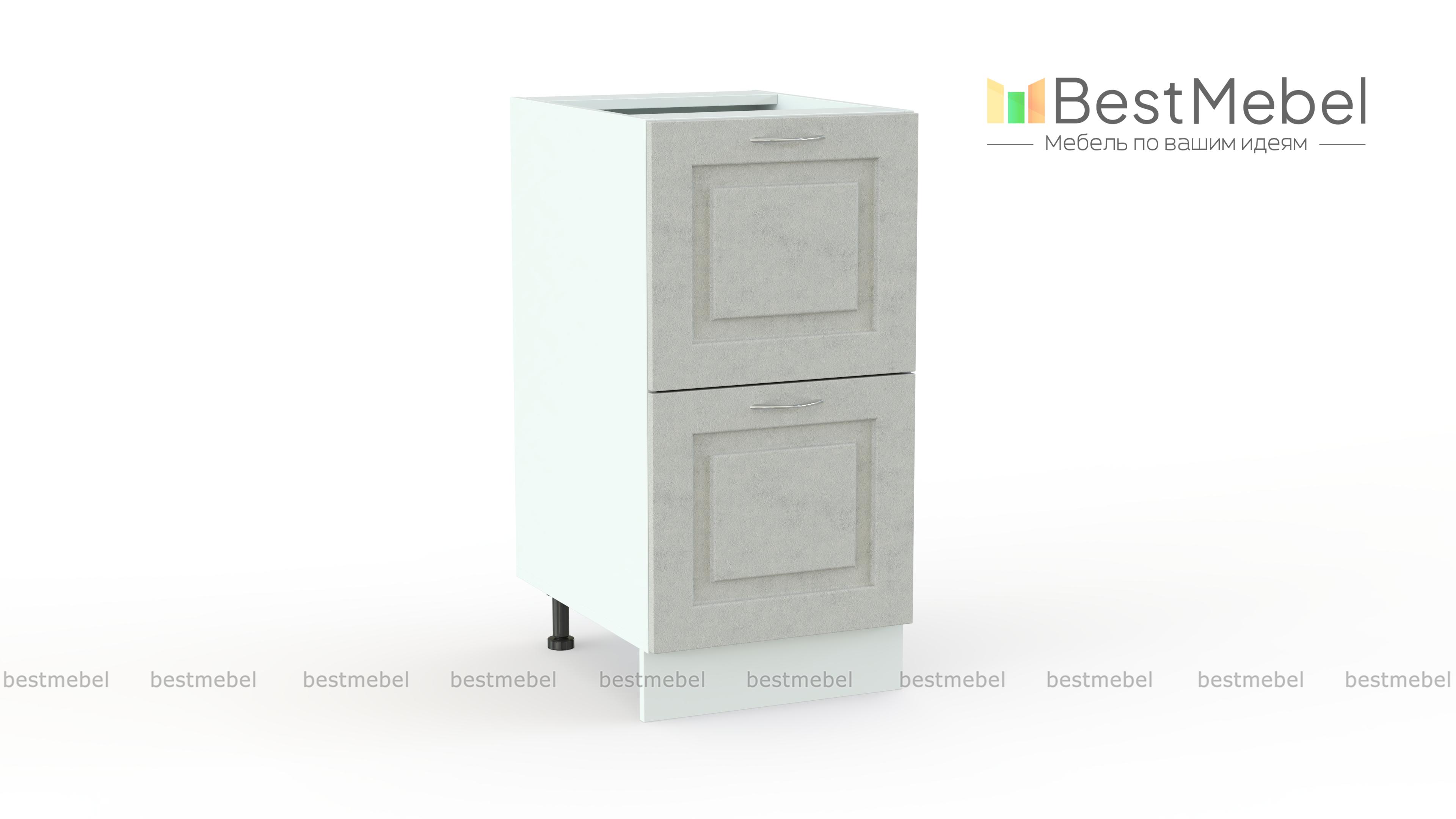 Шкаф нижний Гарда 400 2 больших ящика BMS - Фото