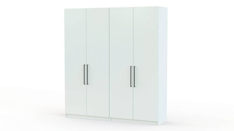 Шкаф распашной Остин Лайт 4 BMS(Белье - Платье - Платье - Белье (3 полки) (4))