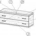 Чертеж Комод прикроватный Тис-116 BMS