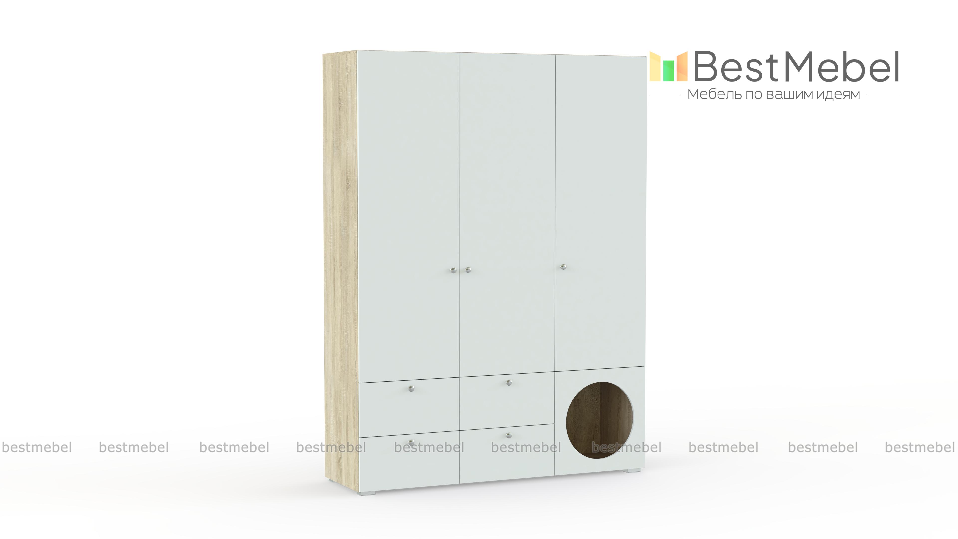 Шкаф распашной Авелин 4 BMS - Фото