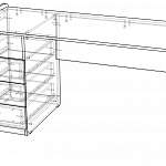 Чертеж Письменный стол 153 BMS