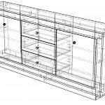 Чертеж Тумба под ТВ Прато 3 BMS