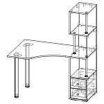 Схема сборки Стол угловой компьютерный СК-10 с полками BMS