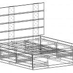 Чертеж Кровать Нордли Nordli 2