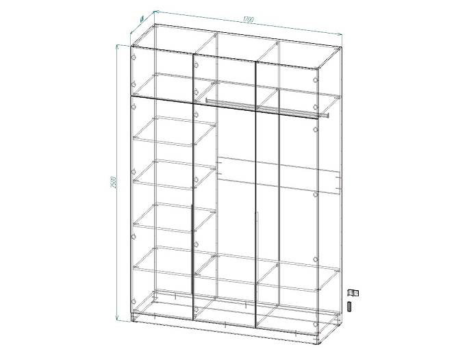 Шкаф для одежды Бронкс-1