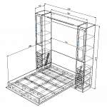 Чертеж Шкаф-кровать трансформер Элегия BMS